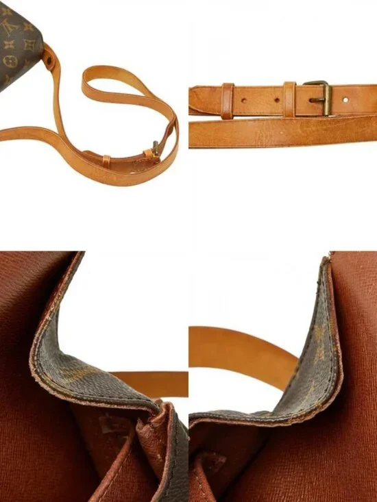 Louis Vuitton Monogram Cartouchiere MM Crossbody Shoulder Bag Brown - Picture 9 of 10